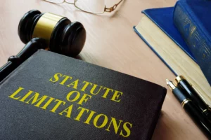 A book titled 'Statute of Limitations'.