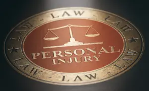 A closeup of a Personal Injury Law symbol.